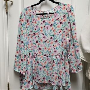 Peplum floral top